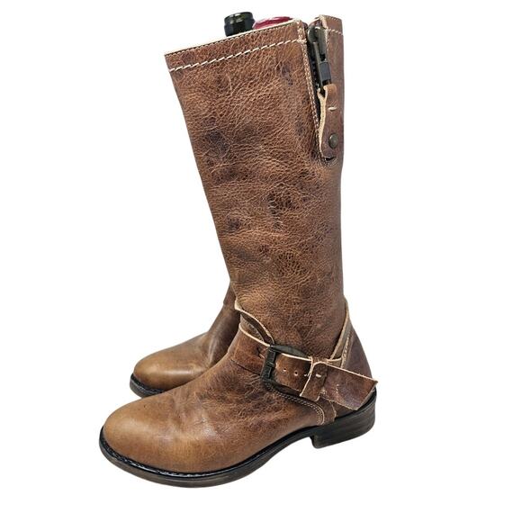 Bed Stu 6 Brown Leather Western Boho Boot Mid Calf Cowgirl Rustic Cottage - Picture 1 of 6